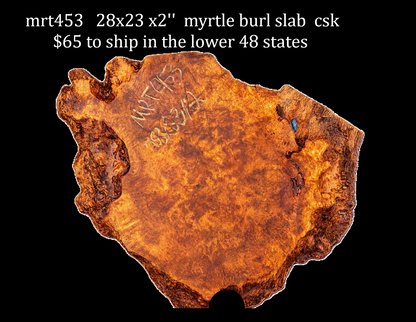 Myrtle Burl Slab | DIY | Table | Craft Wood | River Table | Mrt453