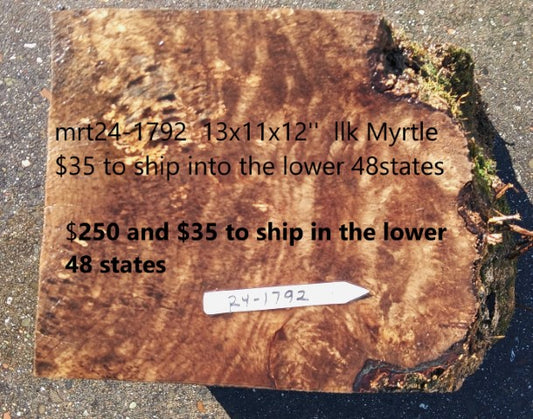 Myrtle Burl block | DIY | wood turning | Craft Wood | bowl turning | Mrt24-1792