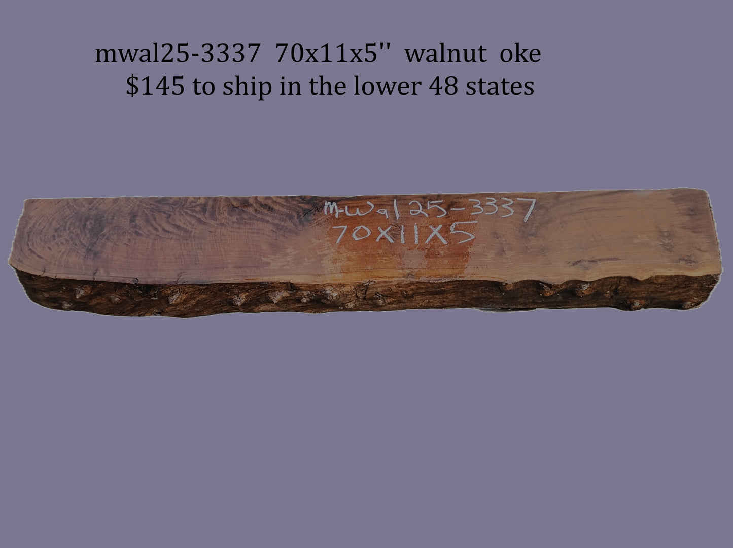 Walnut Slab | DIY | Live Edge | River Table | Wal25-3337