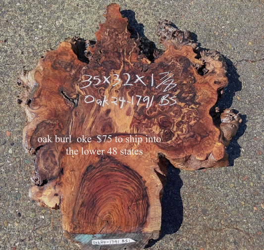 Oak Burl Slab | Craft Woods | DIY | Table | Oak24-1791