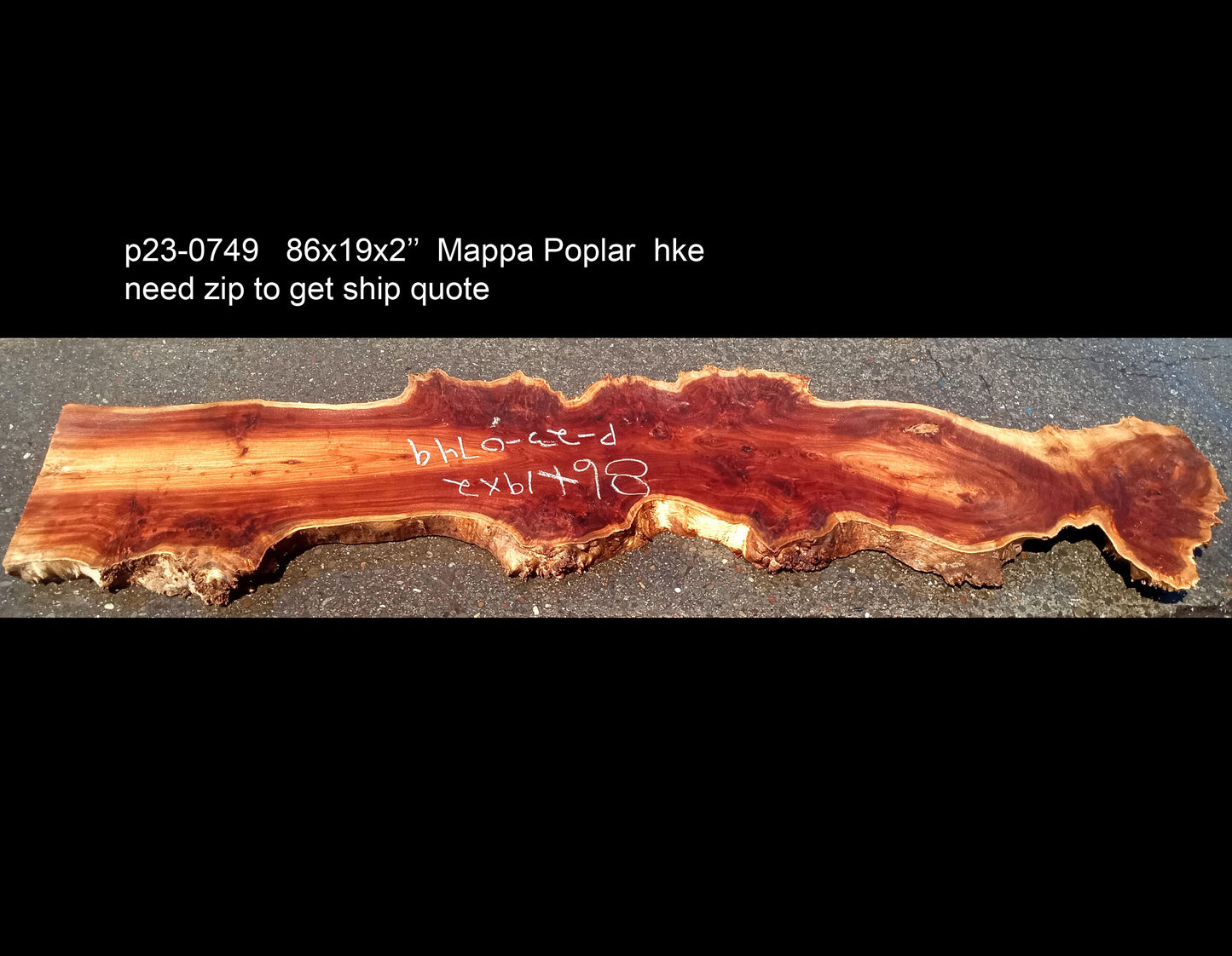 Mappa burl | Poplar | river table | live edge slab | DIY ideas | p23-0749
