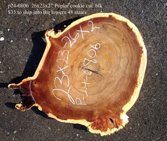 Poplar slab | cookie cut | craft woods | DIY | river table | P24-0806