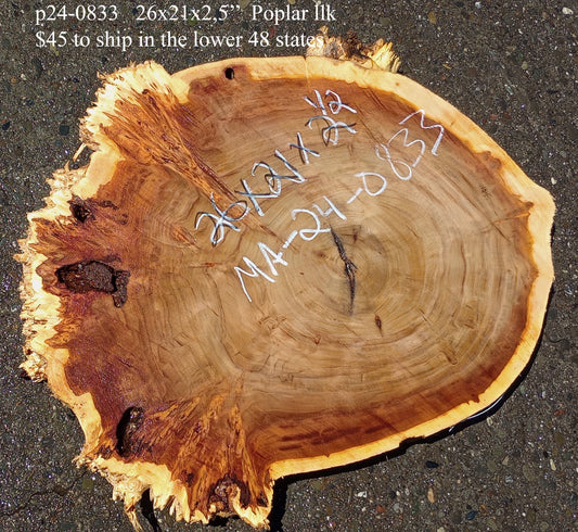 Poplar slab | cookie cut | craft woods | DIY | river table | P24-0833