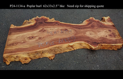 Mappa burl | Poplar | Burl Slab| Desk | Dining Table | P24-1134