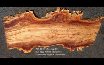 Mappa burl | Poplar | Burl Slab| Desk | Dining Table | P24-1170