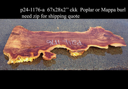 Mappa burl | Poplar | Burl Slab | Desk | River Table | P24-1176