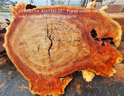 Mappa Poplar Slab | Live Edge | Cookie Cut | DIY | p24-1213