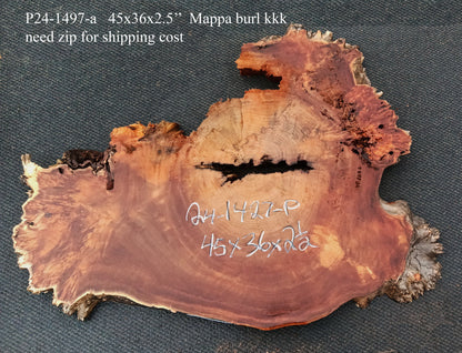 Mappa Poplar Burl | Live Edge | Cookie Cut | DIY | p24-1427