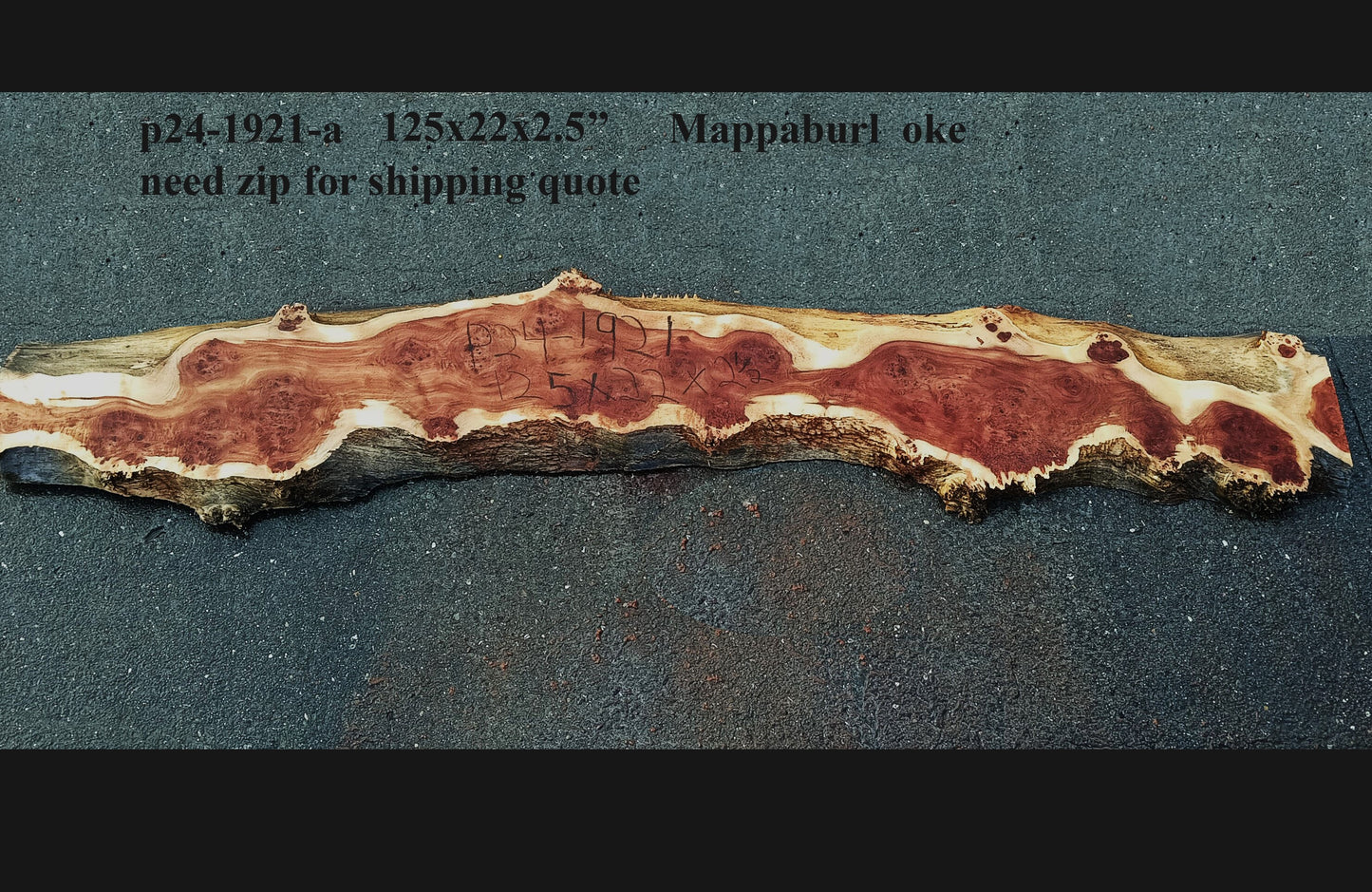 MappaBurl | Poplar | Burl Slab | River Table | P24-1921