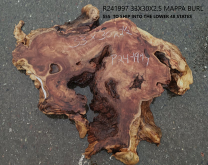 Mappa Burl Slab | Live Edge |  DIY Crafts | River table | P24-1997