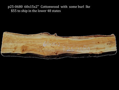 CottonWood Burl  | Live Edge |  DIY Crafts | River Table | P25-0680