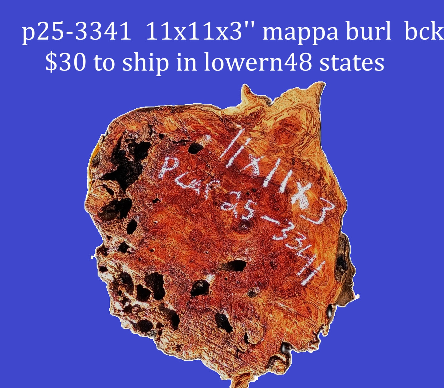 Mappa Burl Cap | Bowl Turning | Craft Wood | DIY | P25-3341