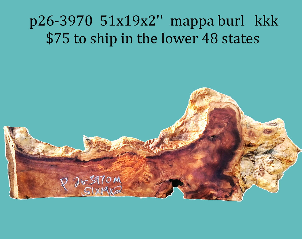 Poplar Burl Slab | Mappa Burl  | DIY | Craft Wood |  River Table | Headboard | P26-3970