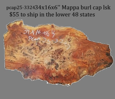 Mappa Burl Cap | Bowl Turning | Craft Wood | DIY | PCAP25-3324