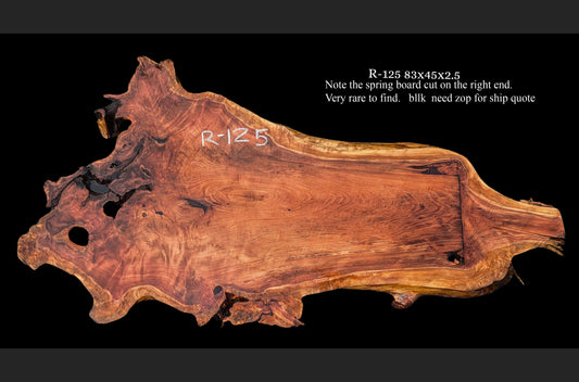 Live Edge Redwood | DIY craft wood | Table | Curly Redwood | R-125