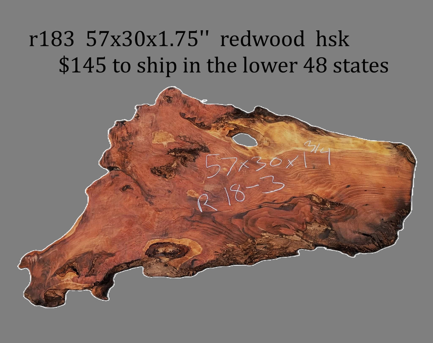 Redwood Burl| DIY | Craft Wood | River Table | R-183