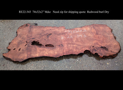 Redwood Slab | DIY Craft Wood | River Table | Old Growth | R22-343