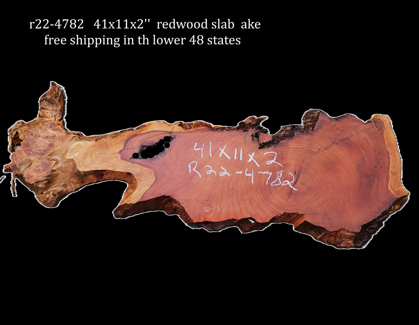 Redwood Burl| DIY | Craft Wood | River Table | R22-4782