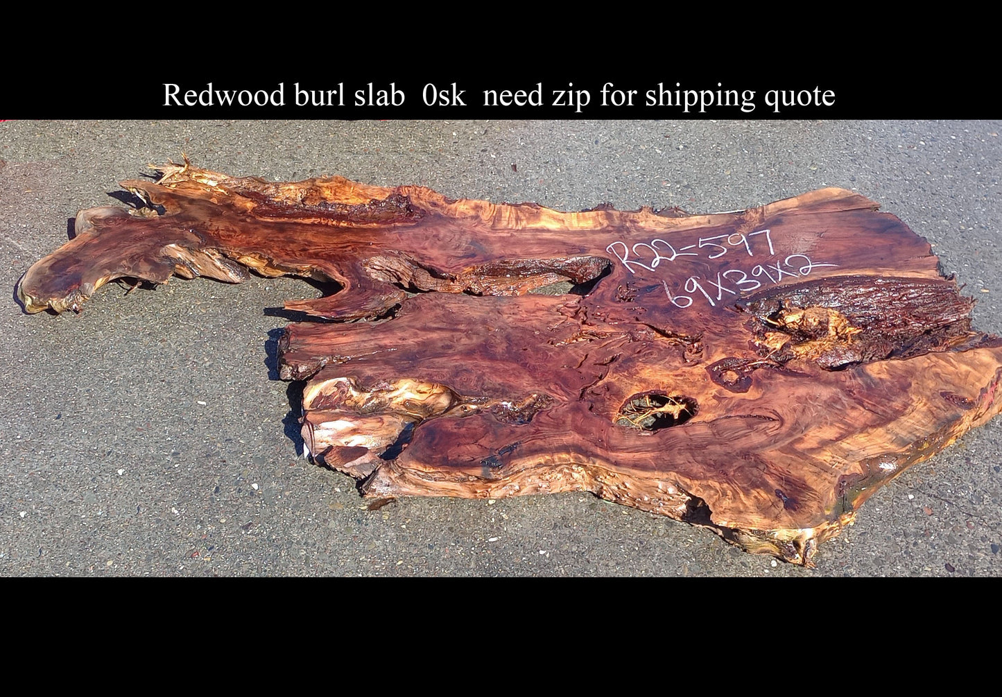 Redwood Burl Slab | Rustic Table | Epoxy River Table | DIY Crafts | r23-597