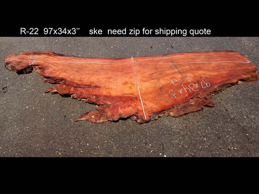 Curly redwood | live edge | epoxy river table | counter bar | headboard | r22