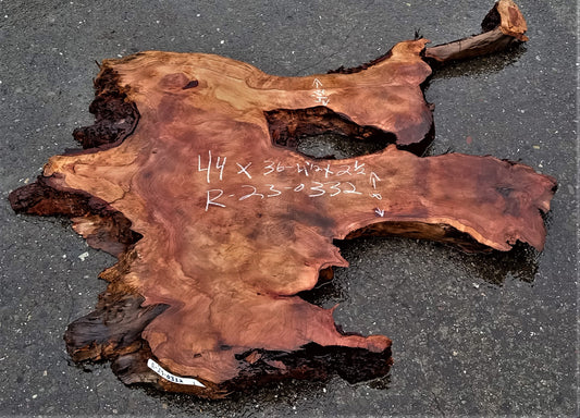 Redwood slab | | epoxy river table | live edge | burl table | r23-0332