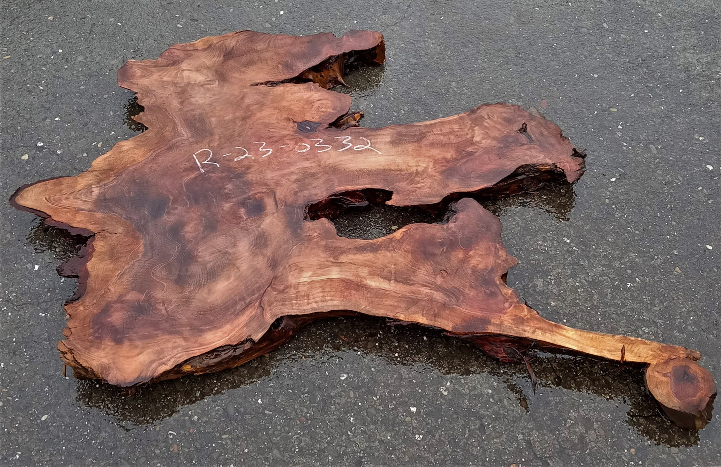 Redwood slab | | epoxy river table | live edge | burl table | r23-0332