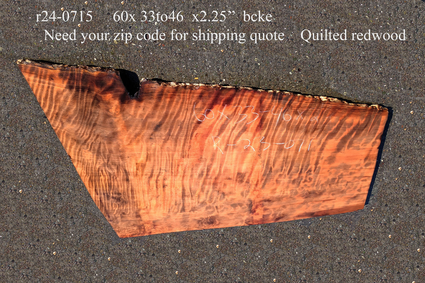 Quilted Redwood | DIY Craft Wood | Desk | Redwood | R24-0715