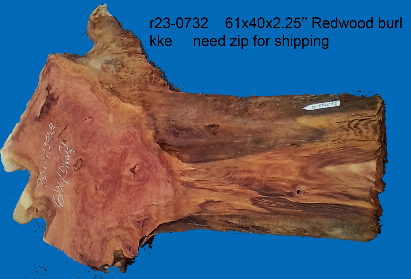 Redwood slab with lace | Live edge slab | bar counter | r23-0732