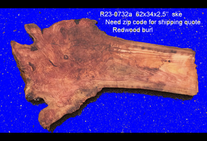Redwood slab with lace | Live edge slab | bar counter | r23-0732