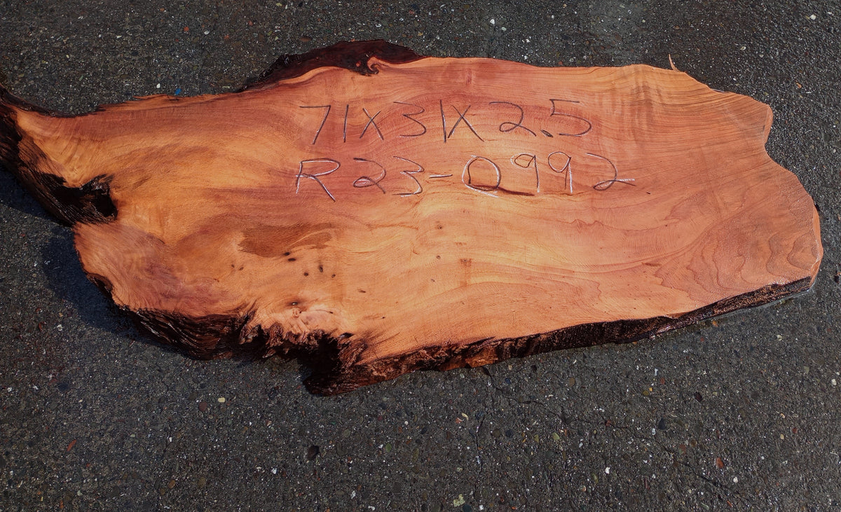 Redbud Slab Live Edge Redwood Slab | Table top | Modern Rustic | Craft Woods | R23 ...