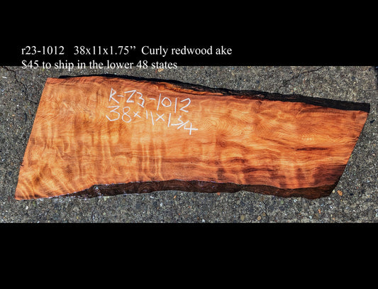 Live Edge Redwood | DIY craft wood | Table | Curly Redwood | R23-1012