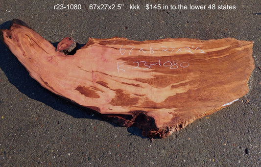 Live Edge Slab | burl | old growth redwood | epoxy river table | r23-1080