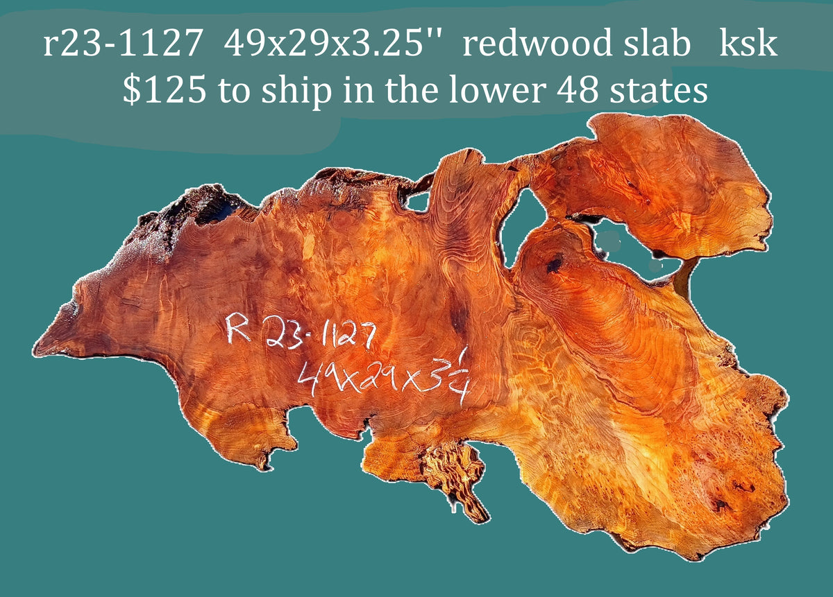 Curly Redwood Burl | DIY | River Table | Craft Wood | R23-1127