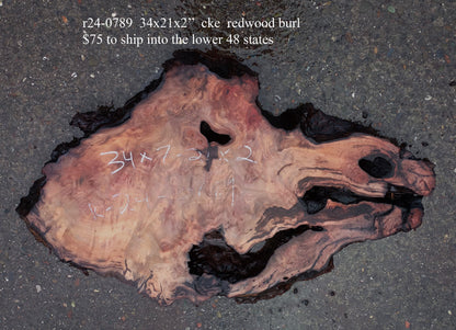 Old Growth Redwood Slab | Redwood Burl | River Table | DIY | R24-0789