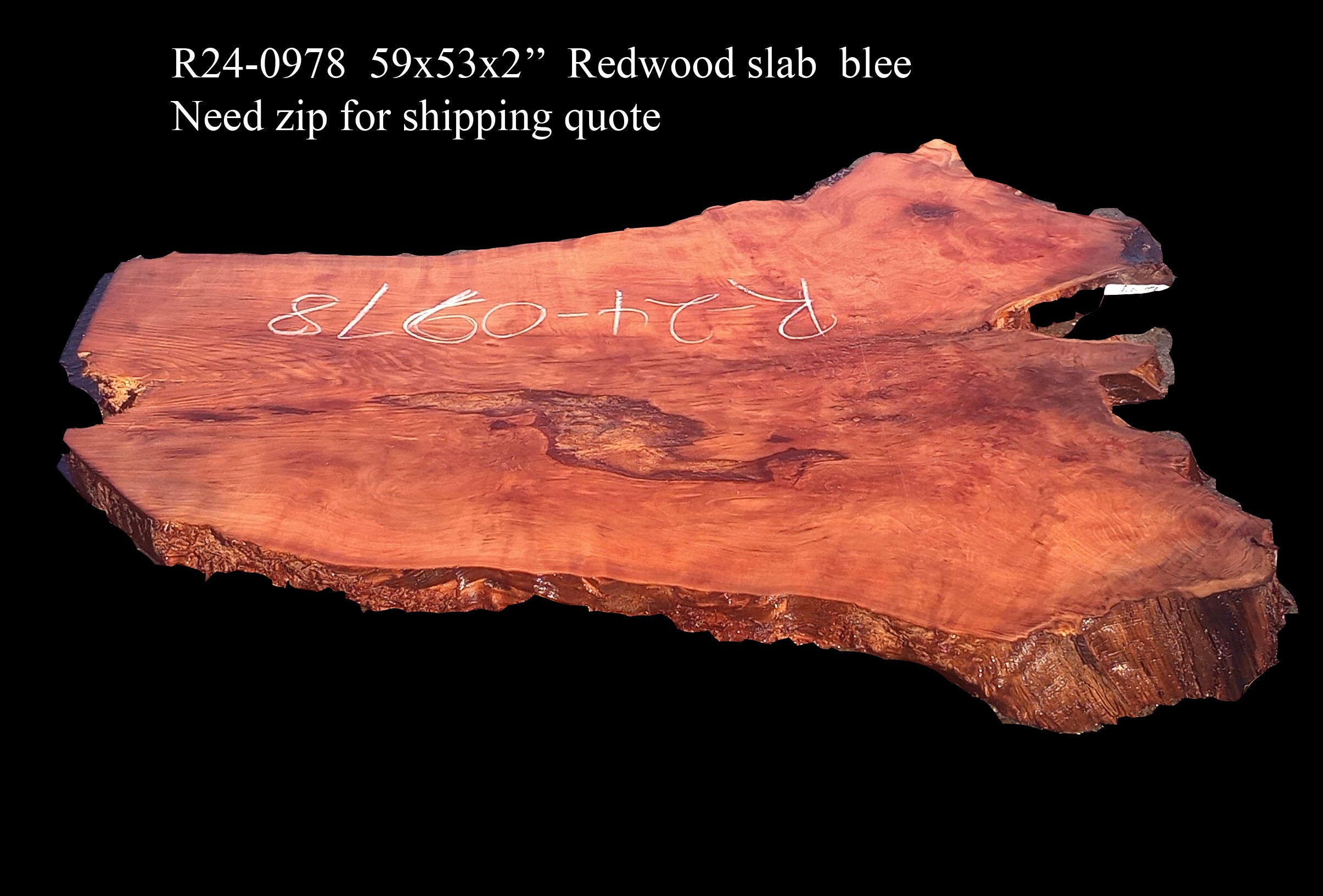 Redbud Slab Redwood slab | rustic table | redwood burl | headboard |r24-0978 ...