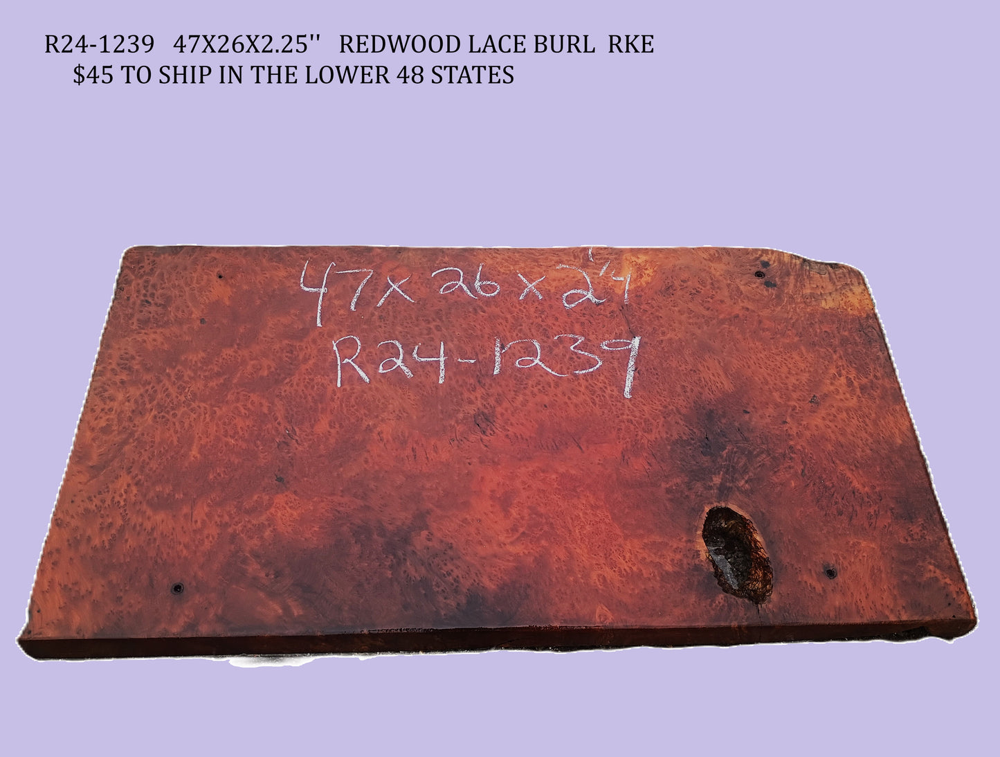 Redwood Burl | DIY | River Table | Craft Wood | R24-1239
