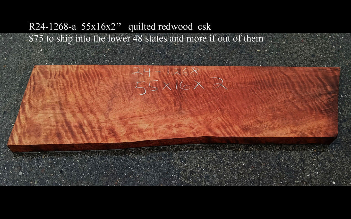 Quilted Redwood | DIY Craft Wood | Guitar Wood | R24-1268