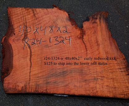 Curly Redwood | DIY Craft Wood | Table | R24-1324