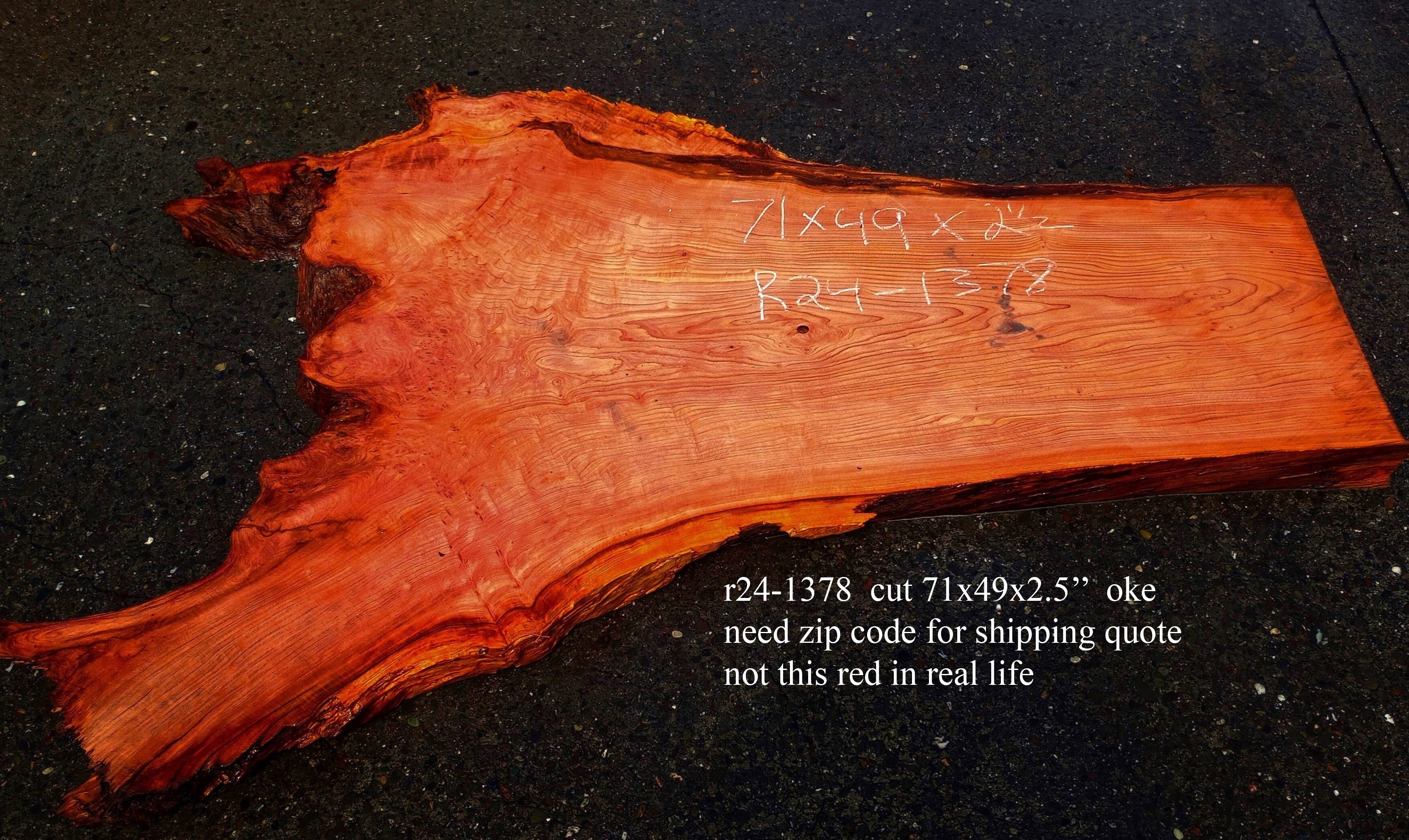 Slab Ruttop Redwood Slab| DIY Craft Wood | Desk | Redwood Slab | R24-1378 – Redwood ...