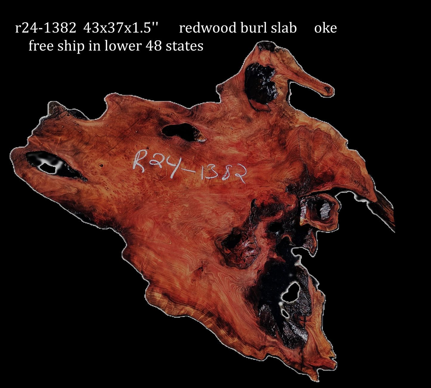 Redwood Burl | DIY | River Table | Live Edge | R24-1382