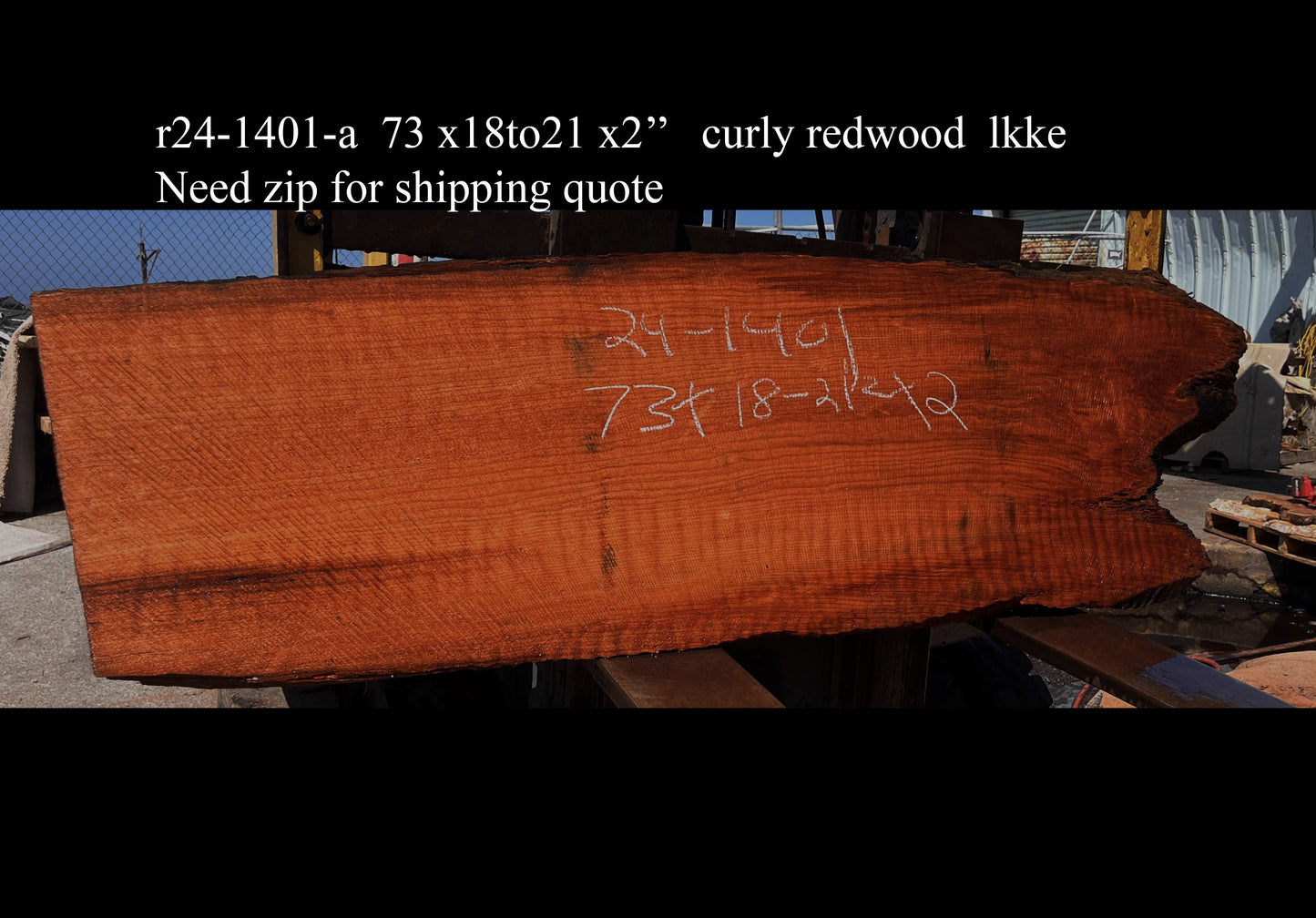 Curly Redwood | DIY Craft Wood | Guitar Wood | R24-1401