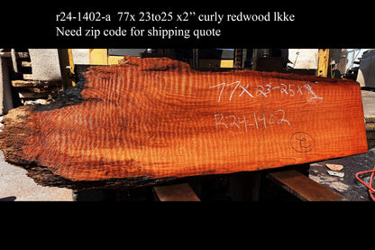 Curly Redwood | DIY Craft Wood | Guitar Wood | R24-1402