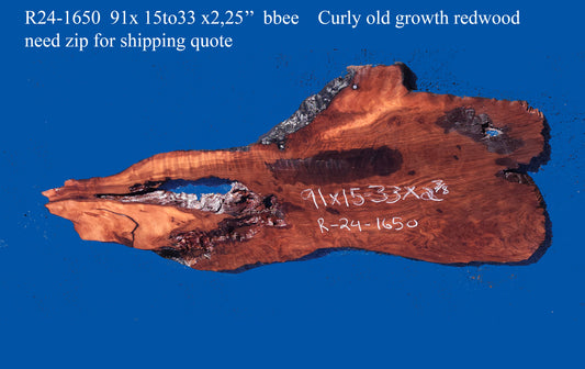 black curly redwood | burl table  | epoxy river table | headboard | R24-1650