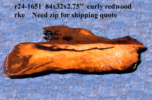 Live Edge Redwood | headboard | Table | Curly Redwood | R24-1651