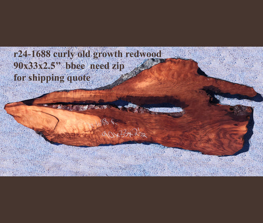 black curly redwood | burl table  | epoxy river table | headboard | R24-1688