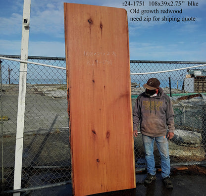 Old Growth Redwood | Desk | Redwood Slab | R24-1751