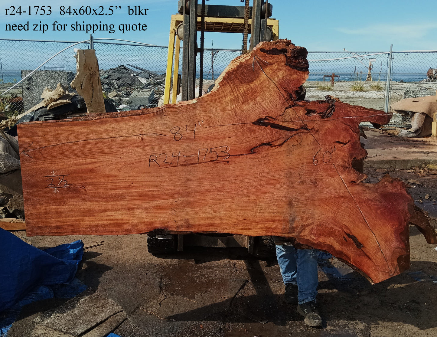 Redwood Slab | Desk | Bar | Table Slab | R24-1753