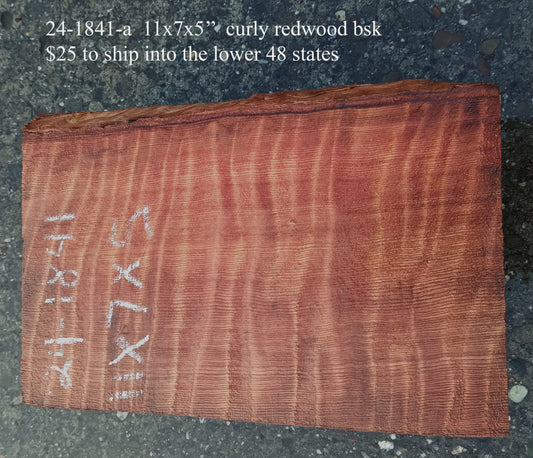 Curly Redwood | Turning Block | DIY Craft Wood | RBL24-1841