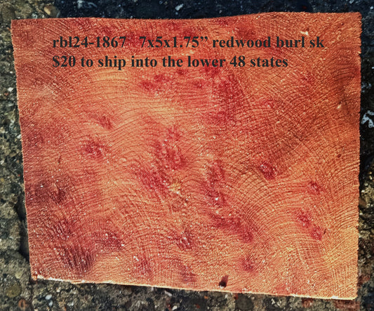 Redwood Burl | Turning block | Craft Wood | R24-1867