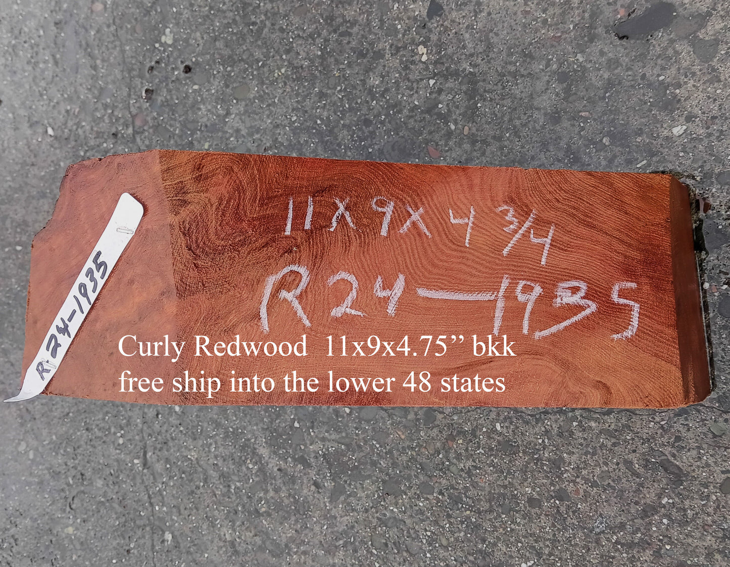 Curly Redwood | Turning block | Craft Wood | R24-1935